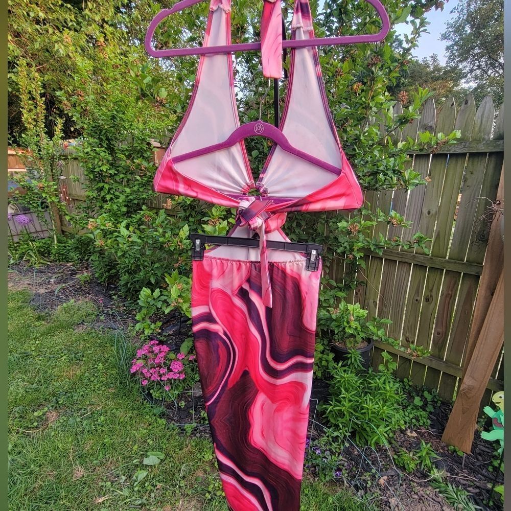 Tie Dye Swirl Halter Dress - Picture 6 of 13
